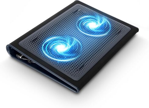 Targus 17 Inch Dual Fan Lap Chill Mat - Soft Neoprene Laptop Cooling Pad for Heat Protection, Fits Most 17" Laptops and Smaller - USB-A Connected Dual Fans for Heat Dispersion (AWE55US) in Kuwait