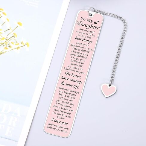 Easter Gifts for Daughter Teen Girls Bookmarks for Daughter Easter Basket Stuffers for Girls Kids Daughter Birthday Gifts to My Daughter Gift from Mom Dad Sweet 16 Stocking Stuffers for Teen Girls in Kuwait