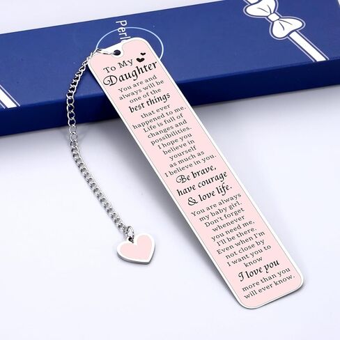 Easter Gifts for Daughter Teen Girls Bookmarks for Daughter Easter Basket Stuffers for Girls Kids Daughter Birthday Gifts to My Daughter Gift from Mom Dad Sweet 16 Stocking Stuffers for Teen Girls in Kuwait