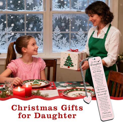 Easter Gifts for Daughter Teen Girls Bookmarks for Daughter Easter Basket Stuffers for Girls Kids Daughter Birthday Gifts to My Daughter Gift from Mom Dad Sweet 16 Stocking Stuffers for Teen Girls in Kuwait