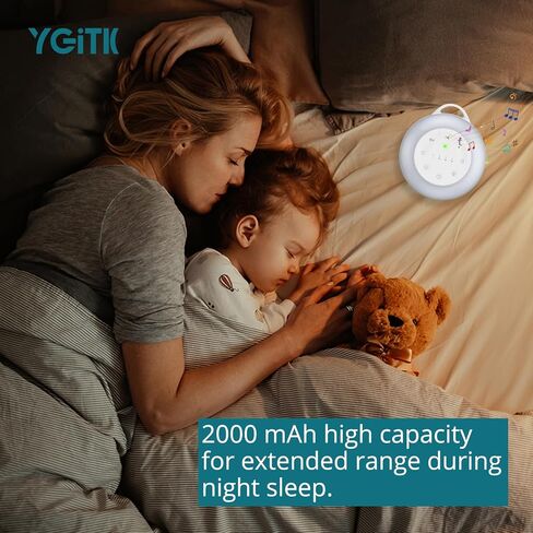 آلة ضوضاء بيضاء محمولة ، 24 صوتًا مهدئًا ، 3 إعدادات مؤقتة مع إضاءة ليلية ، هدية آلة صوتية تعمل بالبطارية الصديقة للطفل للأطفال/روضة الأطفال/النوم/اليوغا/نوم الطفل in Kuwait