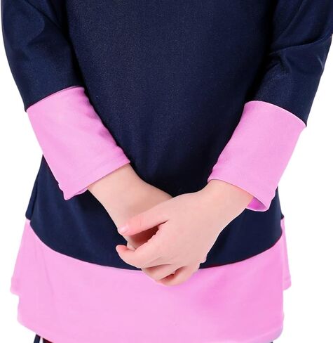OwlFay Mu Swimsuits For Girls Kids Islamic Burkini Full Cover Hijab Top Pants Swim Costume Bathing Suit in Saudi Arabia