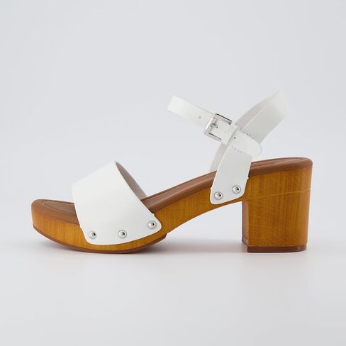 Cushionaire Women's Sloan Faux Wood Sandal +Memory Foam & Litesole Technology -عرض على نطاق واسع ، ويسكي 11 W in Kuwait