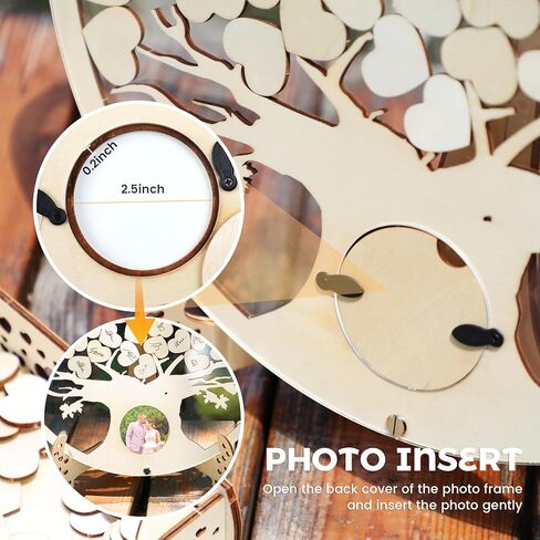 Fonder Mols Wedding Guest Book بديل مع القلم ، Rustic Boho Guest Book حفل زفاف ، Wooden Guest Book Tree of Life for Memorial Service ، أفكار فريدة من نوعها لحفل الزفاف in Kuwait