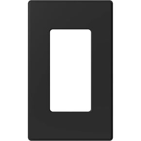 Elegrp Matte Black 1-Gang Screpless Wall Plates ، Size Size Size غير القابل للكسر غطاء الوجه الحراري غير القابل للكسر لمفتاح Outlet Outlet Decorator ، مدرج UL (5 حزمة) in Kuwait