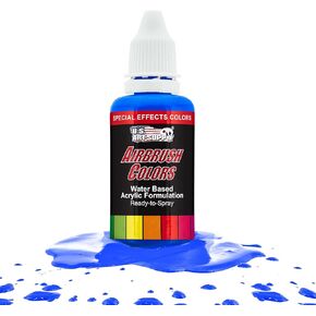 U.S. Art Supply Ready to Spray Neon Blue Special Effects Acrylic Airbrush Paint - 8oz Bottle, Professional Grade Non-Toxic Water-Based Colors for Vibrant & Permanent Results in Kuwait