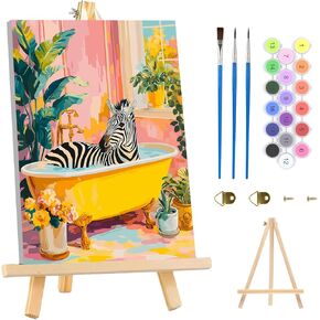 MAXBYE Butterflies Paint by Numbers Adult Kits with Frame, DIY Acrylic Paint by Number Kit Crafts for Adults, Sunflower Framed Painting Kit Arts and Crafts for Home Wall Decor 12x12inch in Kuwait