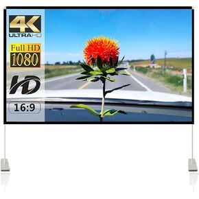شاشة العرض في الهواء الطلق مع حامل 100 بوصة: شاشة إسقاط محمولة 16:10 4K HD شاشة فيلم في الهواء الطلق مع حقيبة حمل لمسرح المنزل الخلفي in Saudi Arabia