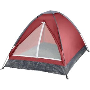 2 Person Camping Tent with Rain Fly and Carrying Bag - Lightweight Outdoor Tent for Backpacking, Hiking, or Beach Use by Wakeman Outdoors (Red) in Kuwait