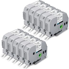 6 حزمة متوافقة مع Brother P Touch Label Maker Work for P Touch PT-D220 PTD220 PT-D210 PTD210 PT-H103W ، 12 مم 0.47 "شريط أبيض مغطى Tze-231،1/2" باللون الأبيض ، ل PTH100 PTD400AD in Kuwait