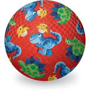 Crocodile Creek Playground Ball - Durable Rubber Ball for Kids Ages 3 and Up - Bouncy Inflatable Ball for Kickball, Indoor Games, and Outdoor Sports - PVC-Free - Little Builder - 5-inch Diameter in Kuwait