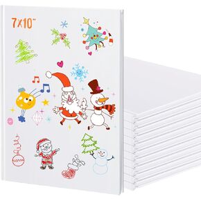 Henoyso 20 Pcs Hardcover Blank Book for Kids to Write Stories 7 x 10 Inch White Blank Books Craft 40 Pages Sketchbook for Student Classroom School in Kuwait