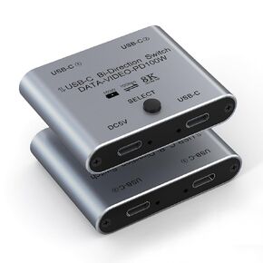 8K USB C Switch Splitter USB C Switcher for 2 Computers - Bi Directional USBC KVM Switch 1 in 2 Out for 8K@60Hz/4K@144Hz Video Transfer+100W Charging+10Gbps Data, with Power Cable in Kuwait