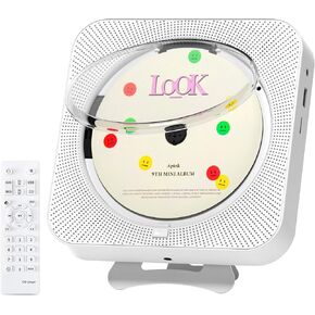 مشغل الأقراص المضغوطة البلوتوث المحمولة مع مكبرات الصوت HIFI وشاشة LED | راديو FM ، USB/TF/AUX دعم | للاستخدام في المنزل والمكتب والكوموفيل in Kuwait