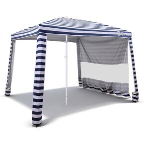 Beach Cabana, 6.2'×6.2' Beach Canopy with Side Wall, UPF 50+ UV Protection Easy Setup Tent Sun Shelter with Sand Pockets for Whole Family(Summer Sailboat) in Kuwait
