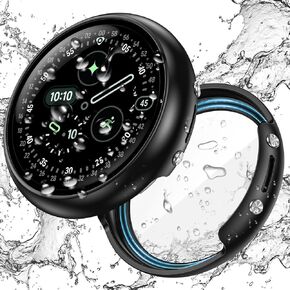 GOTON GOUTPROOK CASE لـ Google Pixel Watch 3 2 1 45mm 41mm 41 مم ، واقي شاشة Hard PC Slim Cover Pumper عالي الحساسية HD Watch for Google Pixel Watch ، 45 مم أسود in Kuwait