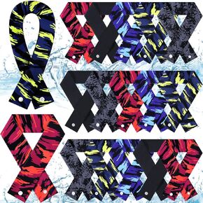 Tarpop Camo Cooling Neck Wraps Scarf with Snap Buttons Ice Cooling Bandana Headband for Hot Weather Outdoor Neck Cooler in Kuwait