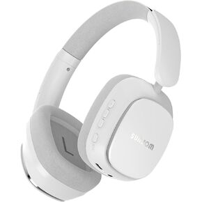 Remix 130H Playtime Wireless Over-Ear Headphones, ANC/ENC Active Noise Cancelling, Foldable Rotatable Lightweight Bluetooth Headphones with Microphone Type-C for Call Travel Sports Gym (White) in Kuwait