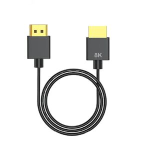 0.3m / 1ft 8K HDMI 2.1 Cable High Speed 48Gbps, Type A to A, Ultra Thin, Hyper Super Flexible Slim Cord, Diameter<3.6mm, eARC, for PS5, Xbox One, NS, GH5S, 8KUHD TV, Camera in Kuwait