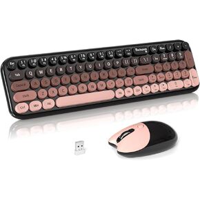 لوحة المفاتيح اللاسلكية والسرد الفأر ، Meidosa 2.4 جيجا هرتز الملونة ذات الحجم الكامل الحجم الكامل للآلة الكاتبة مع شكل القطط 3 الماوس البصري القابل للتعديل للكمبيوتر الشخصي/سطح المكتب/الكمبيوتر المحمول/النوافذ (اللون الأزرق الفاتح) in Kuwait