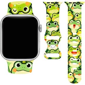 سوار ساعة الضفدع متوافق مع ساعة Apple، وأساور Iwatch، حزام من السيليكون الناعم قابل للتعديل لجميع السلاسل in Kuwait