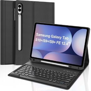 حالة لوحة مفاتيح لوحة التتبع لـ Samsung Galaxy Tab S9 Fe 10.9 "/ S9 11" 2023،7-Color Backlit ، لوحة مفاتيح Bluetooth اللاسلكية القابلة للفصل مع غطاء الكمبيوتر اللوحي متعدد الزوايا لـ Galaxy S9 11 "(أسود) in Kuwait