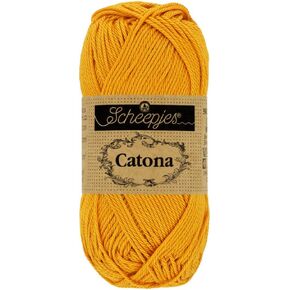 Catona Scheepjes 50gm Mercerized Cotton Yarn (249 Saffron) in Kuwait