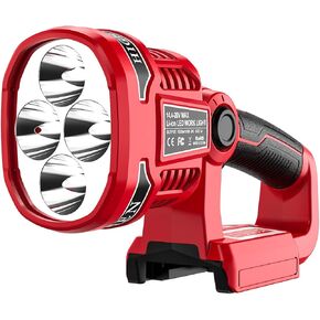 18W Flashlight for Milwaukee M18 18V Lithium-ion Battery, 1250LM Flashlight Floodlight with USB Port, Jobsite Light Tool with 110 Degree Pivoting Head LED Work Light for Outdoor Camping in Kuwait