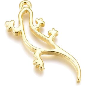 FASHEWELRY 20Pcs Zinc Alloy Framework Open Back Pendants for Epoxy Resin Sitting Dog Pet Hollow Frame Big Dangle Charms Gold Filigree Animal Hanging Ornament Bezel Setting Tray for Jewelry Making in Saudi Arabia