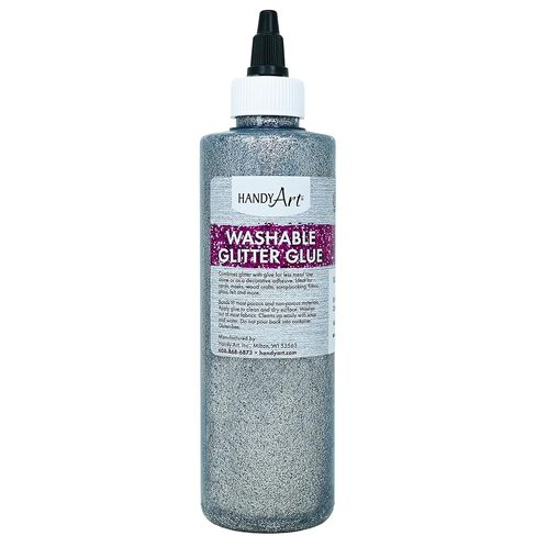 Handy Art Washable Glitter Glue 8 ounce, Silver in Kuwait