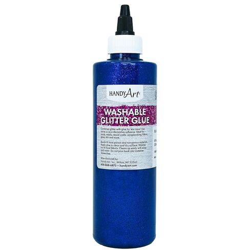 Handy Art Washable Glitter Glue 8 ounce, Silver in Saudi Arabia
