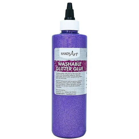 Handy Art Washable Glitter Glue 8 ounce, Silver in Saudi Arabia