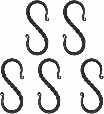 Lord of Battles Viking Iron S Shaped Hook Iron Hanging Cooking Stand Camping Accessory Hand Forged Black Finish Functional Accessory Reenactments in Kuwait