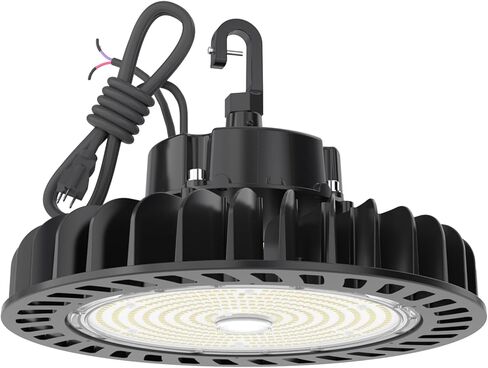 HYPERLITE UFO LED High Bay Light 100W 14,500LM (145LM/W) 1-10V Dimmable, UL Listed 4000K High Bay LED Light for Factory Work Shop Garage, Alternative to 450W MH/HPS, 5-Year WNTY in Saudi Arabia