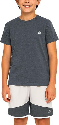 RBX Boys' Activewear Short Set - Short Sleeve T-Shirt and Gym Shorts Performance Set (4-12) in Kuwait