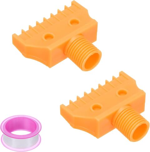 uxcell 6 pcs BSPT1/4 فوهة الرياح النفخ الذكور ، فتحة فوهة فوهة فوهة فوهة ABS ABS ABS فوهة مع شريط PTFE لإكسسوارات آلة الهواء المضغوطة (مصغرة ، أصفر) in Kuwait
