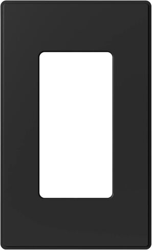 Elegrp Matte Black 1-Gang Screpless Wall Plates ، Size Size Size غير القابل للكسر غطاء الوجه الحراري غير القابل للكسر لمفتاح Outlet Outlet Decorator ، مدرج UL (5 حزمة) in Kuwait