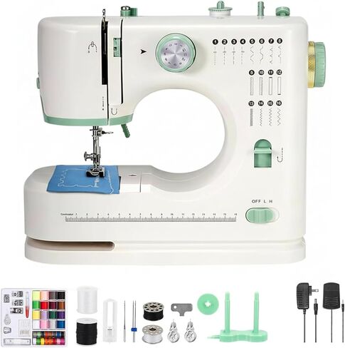 Sewing Machine, Mini Sewing Machine, Electric Portable Sewing Machine For Beginners, 12 Stitch Dual Speed With Foot Pedal & Sewing Kit, With 27pc Accessory Kit Included 2 Speed Foot Pedal (Purple) in Saudi Arabia