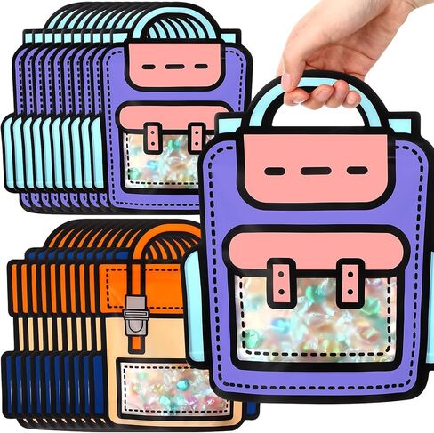 40 PCS Goodie Facs for Kids Bulk Top Top Honaged Birth Birthday Birthdy Snack Candy Gift For Back to School Classroom Shower (الكلاسيكية ، 7.2 بوصة × 8.4 بوصة) in Saudi Arabia