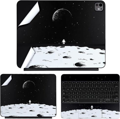 IMMOENUC 3-in-1 Tablets Skin Sticker Decals for 2024 iPad Pro M4 (A2925/A2926) Magic Keyboard 13 inch Full Body Protective case Vinyl Durable Materials wrap Cover Self-Adhesive,Pre-Cut（White） in Saudi Arabia