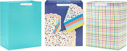 Hallmark Gift Bag Assortment (8 Bags: 3 Small 6", 3 Medium 9", 2 Large 13") Kids Birthday, Good Vibes, Retro Icons in Kuwait