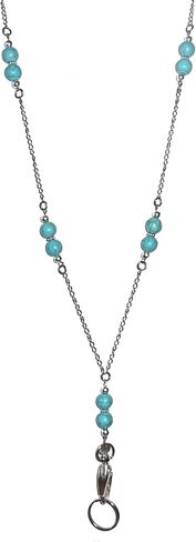 Women's Strong Stainless Steel Chain Lanyard, 34" Made in USA, ID Badge Card Holder Teacher Nurse Cruise Keys Phone in Kuwait