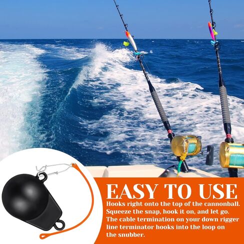 4 Pcs Fishing Downrigger Weight Snubber with Release Snap Weights Clips for Offshore Fishing Planer Board Weight Kite Trolling in Kuwait