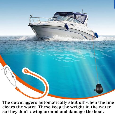 4 Pcs Fishing Downrigger Weight Snubber with Release Snap Weights Clips for Offshore Fishing Planer Board Weight Kite Trolling in Kuwait
