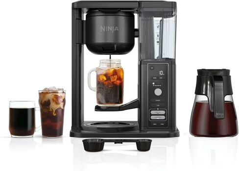 Ninja CM371 Hot & Iced XL Coffee Maker with Rapid Cold Brew, 4 Brew Styles, 8 Sizes Small Cup to Travel Mug, Single-Serve and 12-Cup Carafe, Permanent Filter, Removable Reservoir, Black (Renewed) in Kuwait