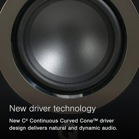 Q Acoustics 3090c Center Speaker Satin Black - 2-Way Reflex Enclosure Type, 2 x 4 Mid/Bass Driver, 1 x 0.9 Tweeter - Active Speakers/HiFi Speakers for Home Theater Sound System in Kuwait