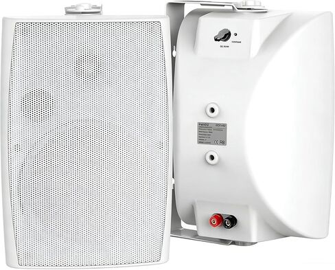 هيرديو 5.25 بوصة 300 واط في الهواء الطلق مكبرات صوت بلوتوث في الهواء الطلق ، بلوتوث 5.3 ، تقشير استريو TWS ، نظام مكبر صوت جبل ماء مناسب لفناء الفناء الخلفي للبركة المنزلية (زوج ، أسود) in Kuwait