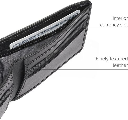 TUMI - Alpha Slim Single Billfold Wallet for Men - Black in Kuwait