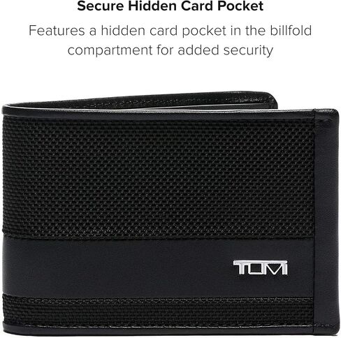 TUMI - Alpha Slim Single Billfold Wallet for Men - Black in Kuwait