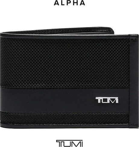 TUMI - Alpha Slim Single Billfold Wallet for Men - Black in Kuwait